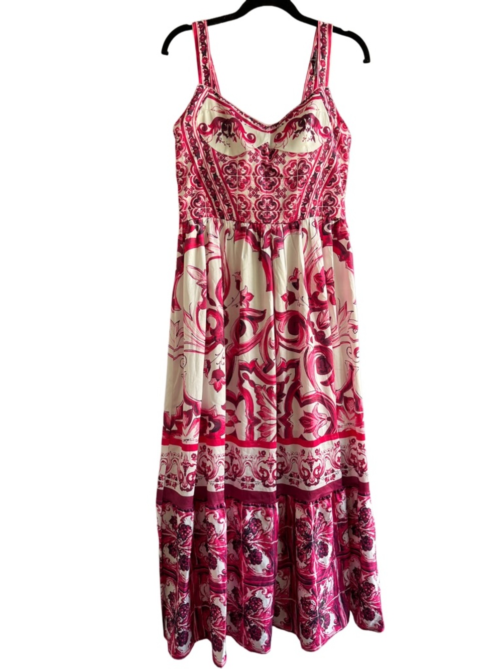 Designer-Style Majolica Red Maxi Sundress